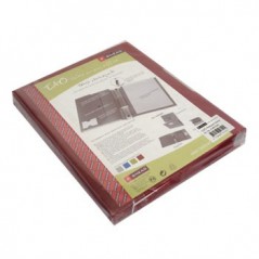 Pasta Portfolio Smead com Bloco Notas Vermelho / Arquivo e O