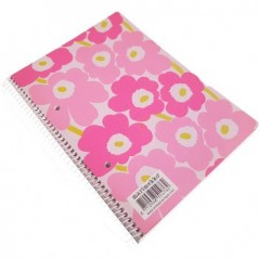 Caderno Espiral A5 Marimekko Quadriculado Rosa -1un / Papeis