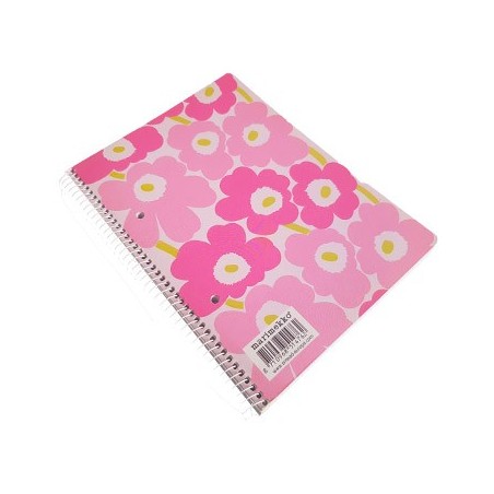 Caderno Espiral A5 Marimekko Quadriculado Rosa -1un / Papeis
