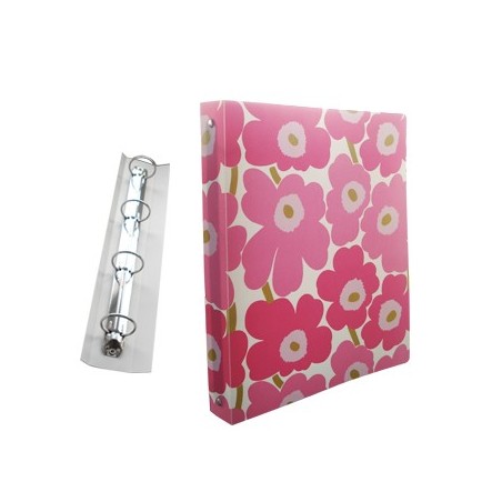 Pasta Arquivo Marimekko 4 Argolas R 30mm L40mm Rosa 1un / Ar
