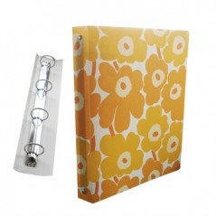 Pasta Arquivo Marimekko 4 Argolas R 30mm L40mm Amarelo 1un /