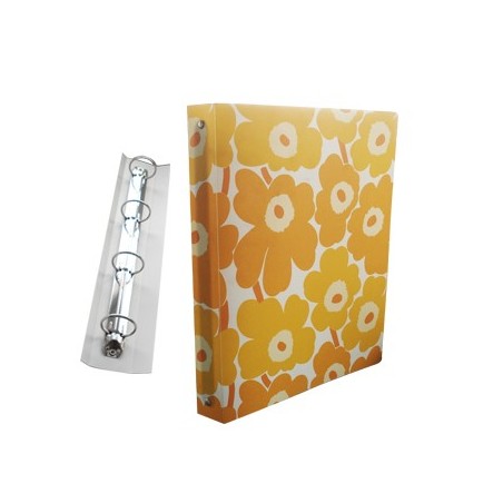 Pasta Arquivo Marimekko 4 Argolas R 30mm L40mm Amarelo 1un /