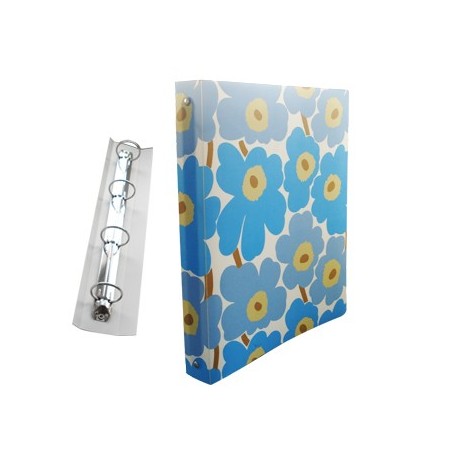 Pasta Arquivo Marimekko 4 Argolas R 30mm L40mm Azul 1un / Ar