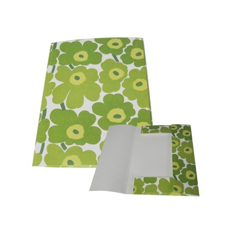 Capa 3 Abas Marimekko 320x245mm c/Elast Verde-1un / Arquivo