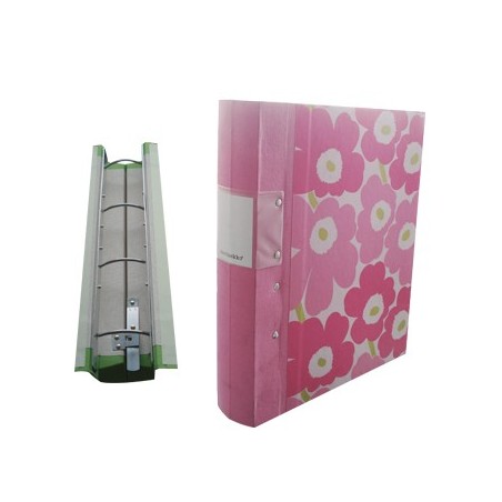 Pasta Arquivo Marimekko 4 Argolas R 47mm L53mm Rosa un / Arq