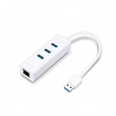 Hub TP-LINK UE330 3-Portas USB 3.0 + RJ45 Gigabit Ethernet