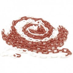 Corrente Sinalizacao Branco/Vermelho 6mm-10mts / Saude e Seg