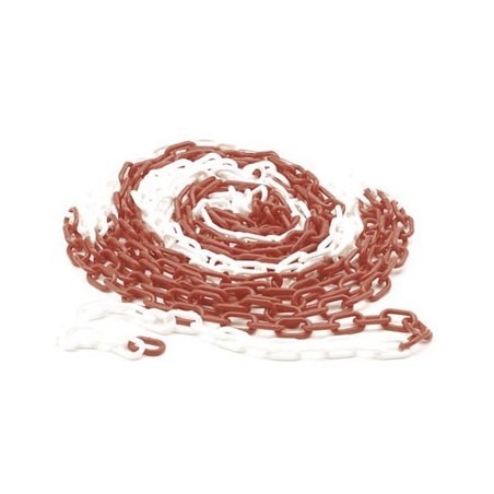 Corrente Sinalizacao Branco/Vermelho 6mm-10mts / Saude e Seg