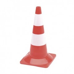 Cone Sinalizacao Branco/Vermelho 50cm / Saude e Seguranca /