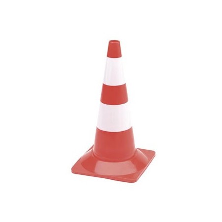Cone Sinalizacao Branco/Vermelho 50cm / Saude e Seguranca /