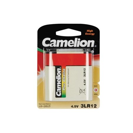 Pilha alcalina (3LR12) 4,5V-4400mAh 1un/blister / Cabos e Ba