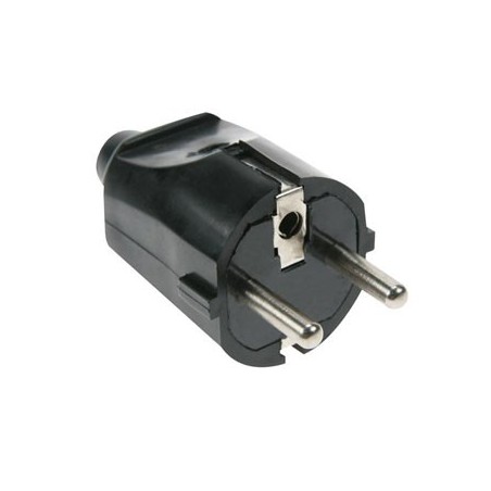 Ficha AC SCHUKO macho em ABS macio / Cabos e Baterias / Elec