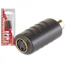 Adaptador S-VHS 4P mini-DIN femea para RCA femea banhado a o