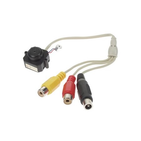 Camara pinhole cor com audio + adaptador / Proteção Seguranç