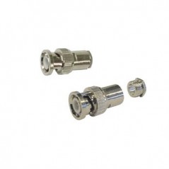 10un Ficha BNC macho RG6/U de torcao/enroscamento / Cabos e