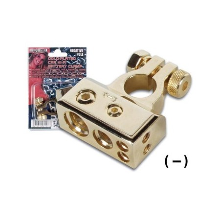 Terminal polo negativo banhado em ouro p/ Auto Hi-Fi / Luz S