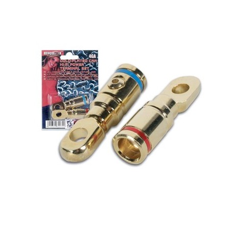 Kit terminais Auto Hi-Fi alta amperagem banhados em ouro / L