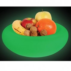 Taca p/fruta LED RGB, 7 cores, 30 LEDs , bat. recarregaveis