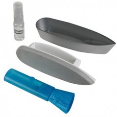 Kit de limpeza ecrans - escova, microfibras,pincel e liquido