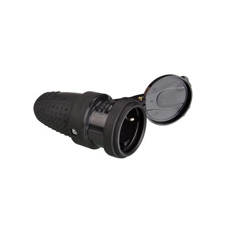 Tomada Schuko em borracha IP44 / Cabos e Baterias / Electric