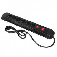 Bloco 6 Tomadas Proteção + Interruptor Cabo 1,5m