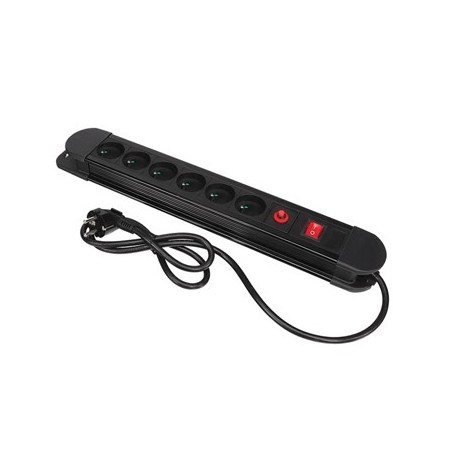 Bloco 6 Tomadas Proteção + Interruptor Cabo 1,5m