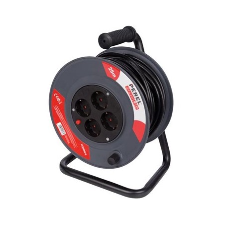 Extensao c/ desenrolador c/ 4 Tomadas Schuko 25mts