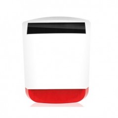 Sirene exterior c/ strob alimentada por energia solar / Prot