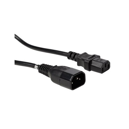 VELLEMAN Cabo de alimentacao p/ UPS macho/femea em preto 1,8