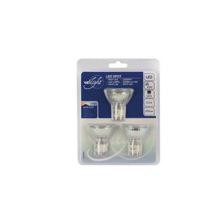 Lampada LED 3.2 W - GU10 - 230 V - 2700 K (Pack 3un) / Luz S