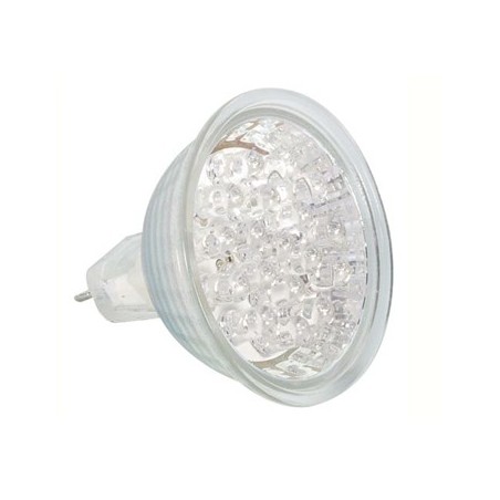 Lampada LED 1W branco quente (2800-3500K) 12VAC - MR16 / Luz