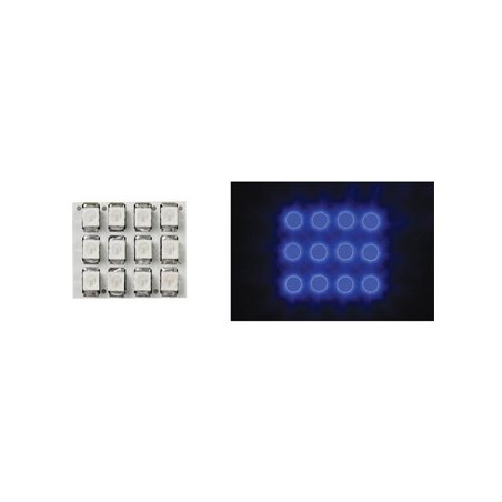 Dome light com Leds azuis 12V - 17x20mm / Luz Som e Imagem /
