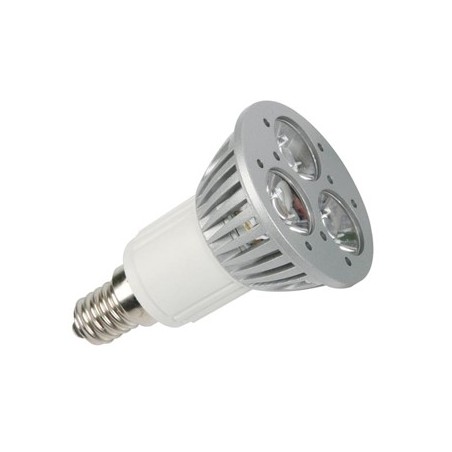 Lampada LED 3x1W branco quente (2700K) - 230V - E14 / Luz So