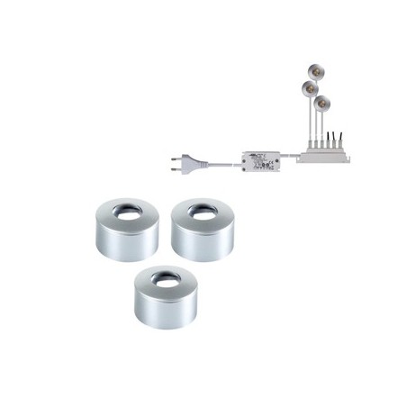 Sistema LED p/ decoracao interior 3x1W branco quente 3000K /