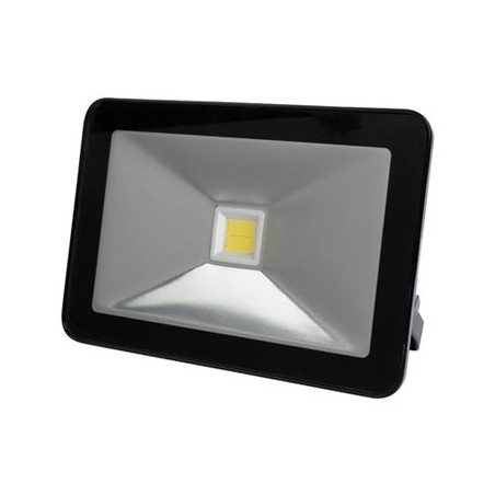 Projetor LED Exterior Branco Neutro 30W Preto