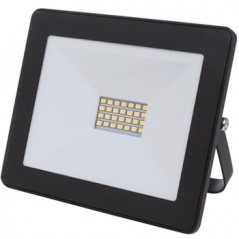 Projetor LED Exterior Branco Neutro 20W Preto