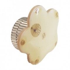 Flor com LEDs c/ efeitos (1 azul + 5 vermelhos). Suporte ma