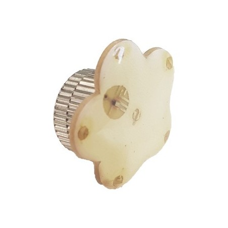 Flor com LEDs c/ efeitos (1 azul + 5 vermelhos). Suporte ma