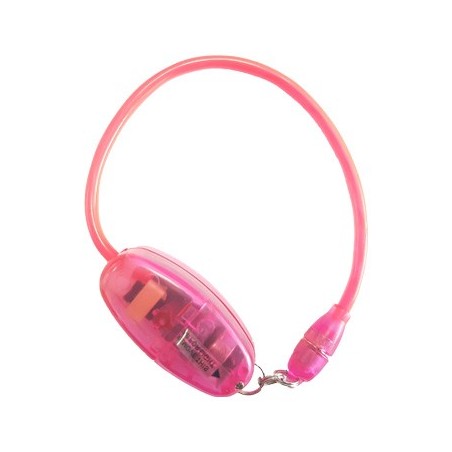 Bracelete electroluminescente EL Neon Rosa / Luz Som e Image