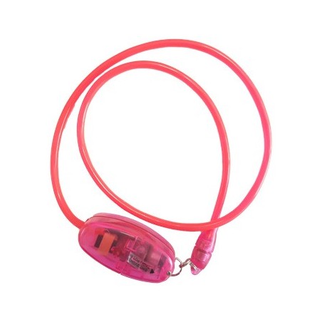 Colar electroluminescente EL Neon Rosa / Luz Som e Imagem /