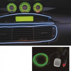 Set de fio electroluminescente verde 3mt music controled 12V