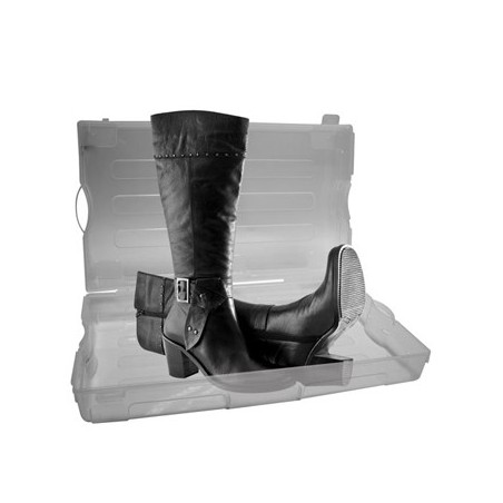Caixa plastica transparente para sapatos 555x320x130mm / Man