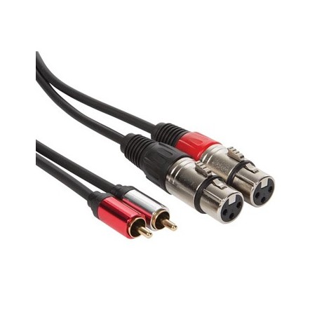 Cabo Audio 2x XLR Macho para 2x RCA Macho 1,2m