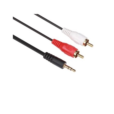 Cabo de audio de jack stereo macho para 2x RCA macho (1,2m)