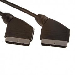 Cabo SCART basic 21 pinos macho/macho 0,75mt / Cabos e Bater
