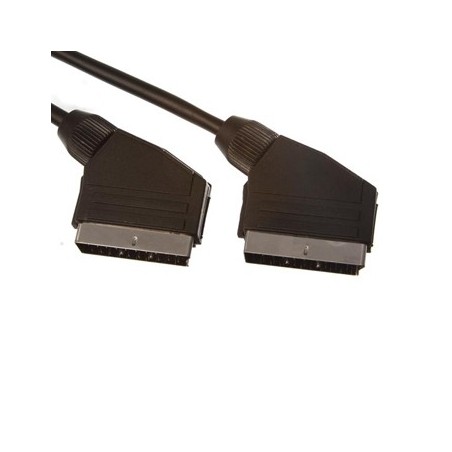Cabo SCART basic 21 pinos macho/macho 0,75mt / Cabos e Bater
