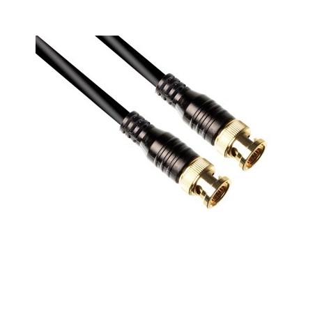 Cabo coaxial p/ Video BNC M/M 75ohms 3mt Contactos em Cromio