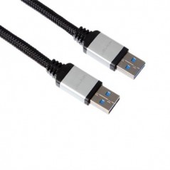 Cabo USB 3.0 profissional  USB A / USB A 2,5mt / Cabos e Bat