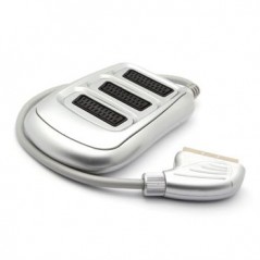 Caixa SCART de 3 vias / Luz Som e Imagem / Cabos e Adaptador