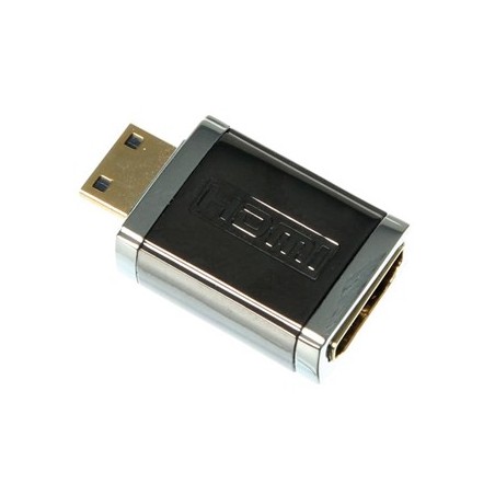 Adaptador HDMI profissional em metal femea/mini-HDMI macho /